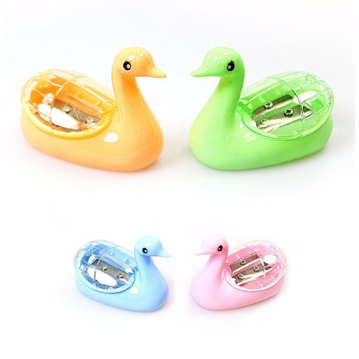 Swan Duck Shaped Pencil Sharpener Assorted Colors