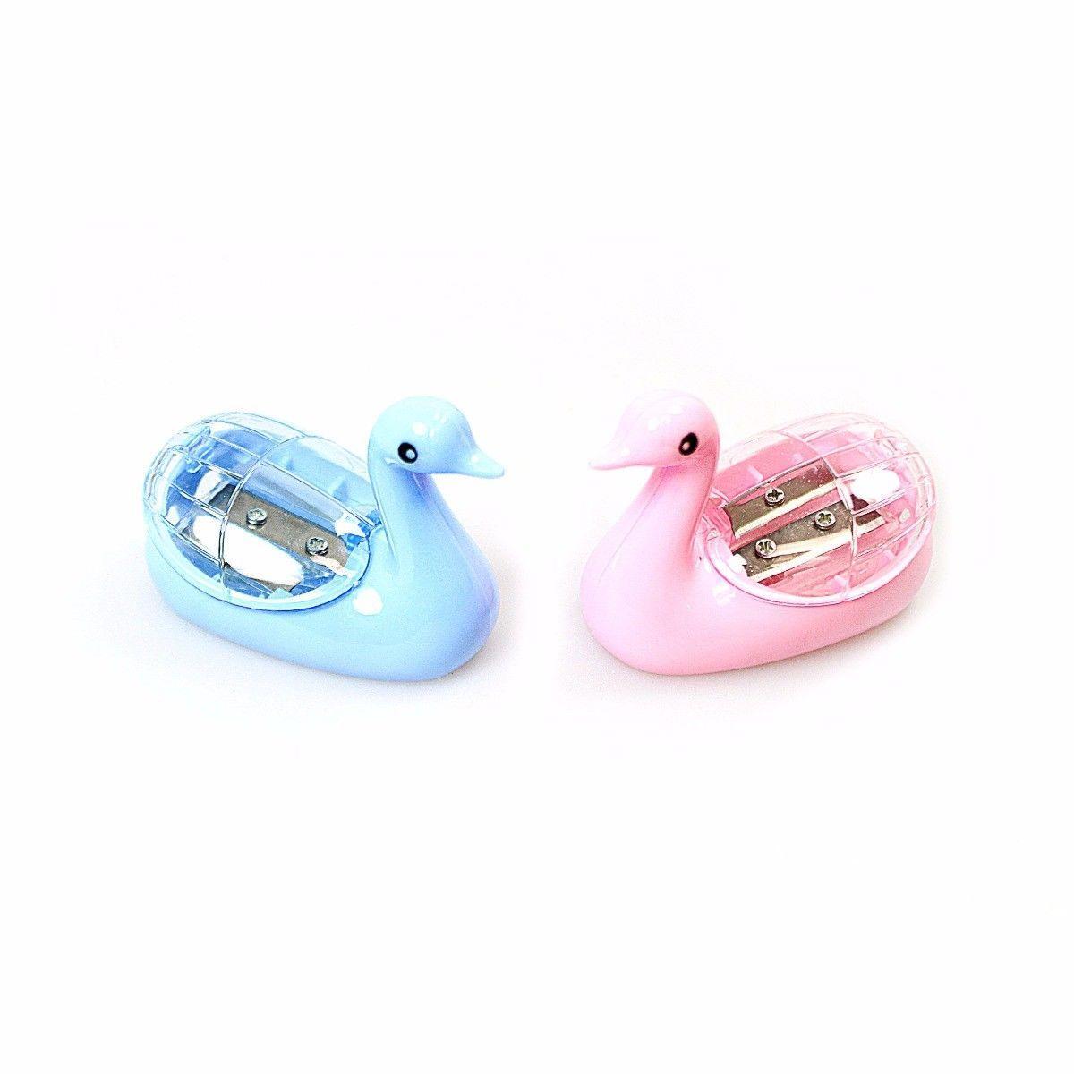 Swan Duck Shaped Pencil Sharpener Assorted Colors