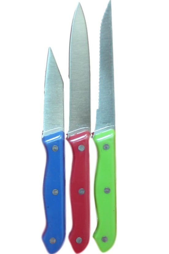 Premium 3Pack Assorted Kitchen Knives Set 222019cm