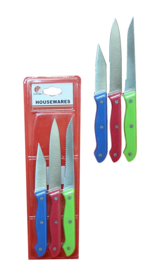 Premium 3Pack Assorted Kitchen Knives Set 222019cm