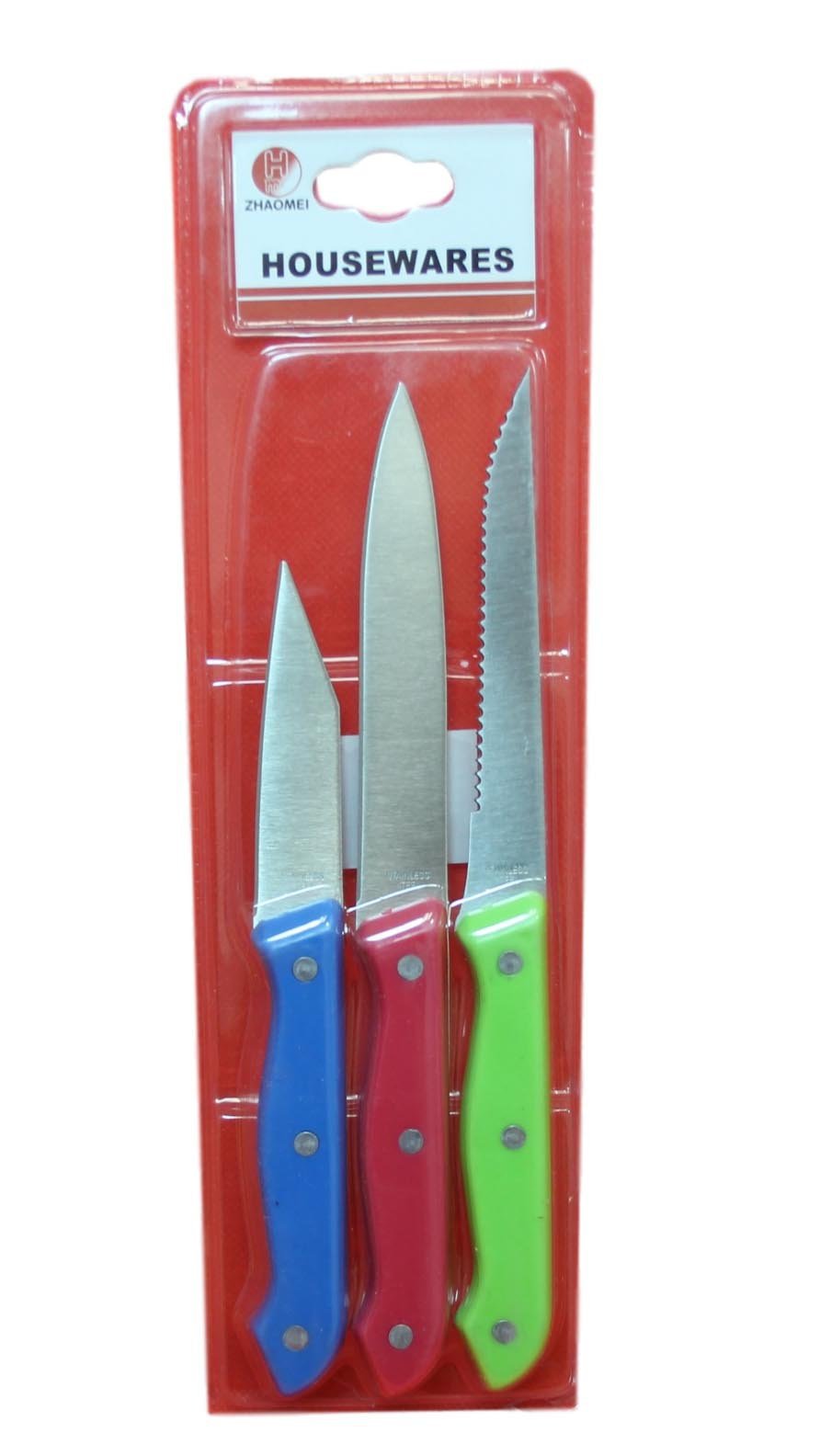 Premium 3Pack Assorted Kitchen Knives Set 222019cm
