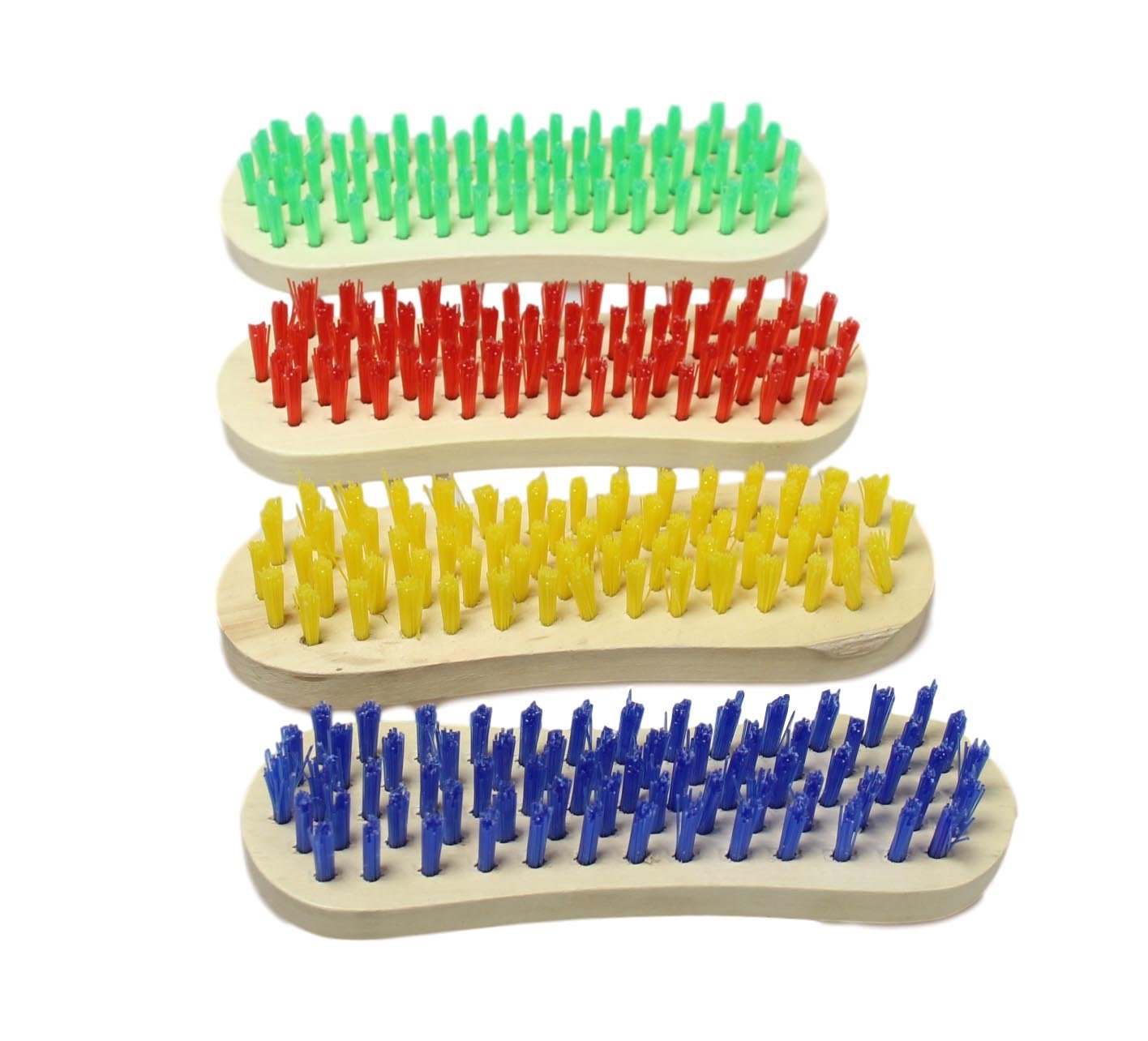 Durable 16cm Wooden Cleaning Scrubbing Brush Assorted Colors