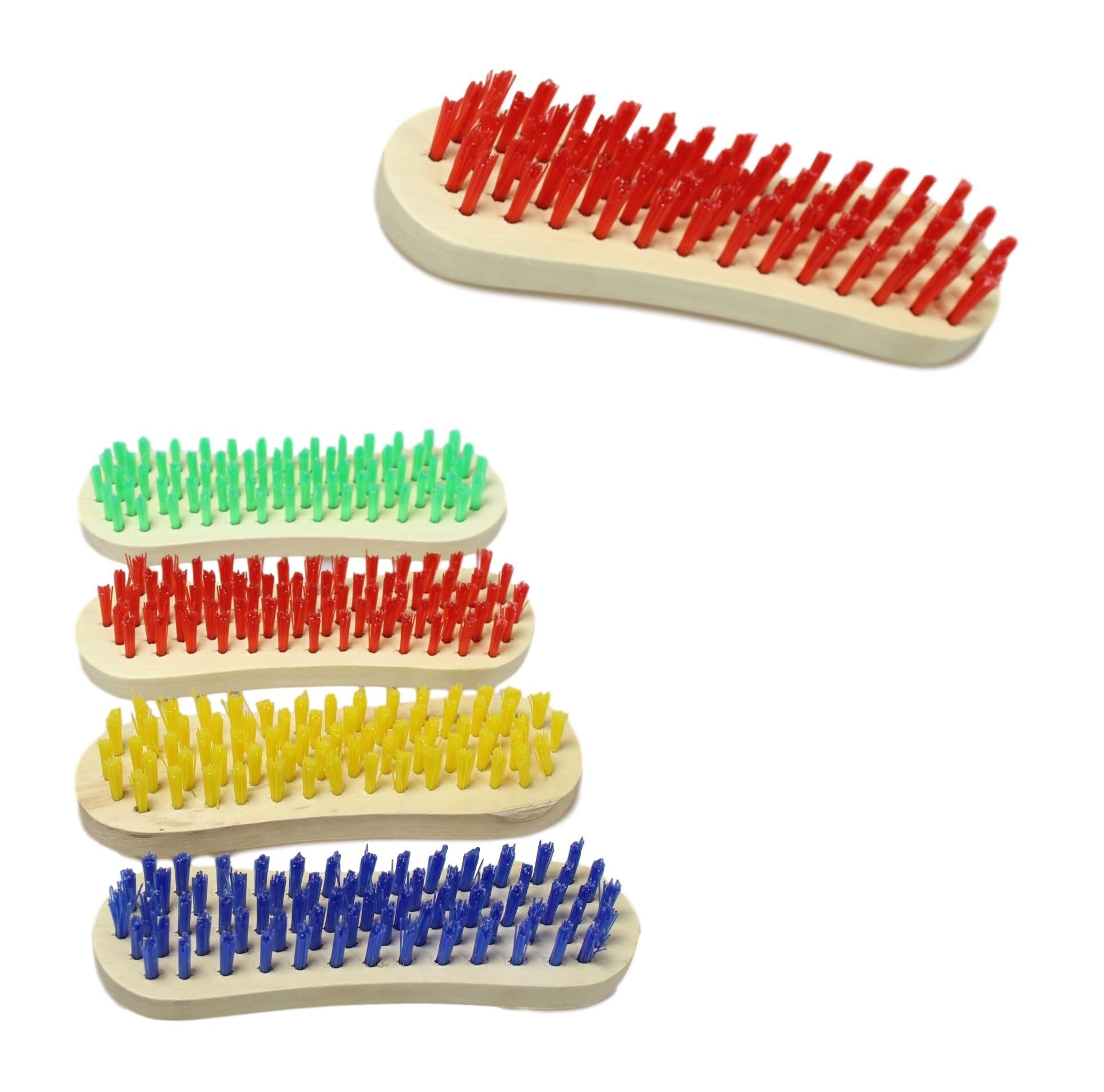 Durable 16cm Wooden Cleaning Scrubbing Brush Assorted Colors