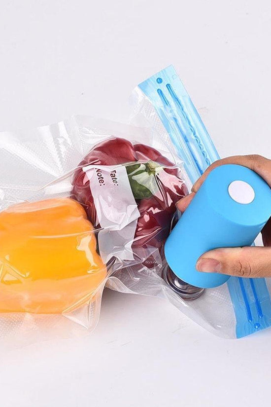 Compact Mini Food Vacuum Bag Sealer with Rechargeable USB 6 Bags Included