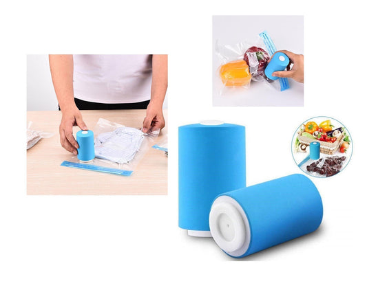 Compact Mini Food Vacuum Bag Sealer with Rechargeable USB 6 Bags Included