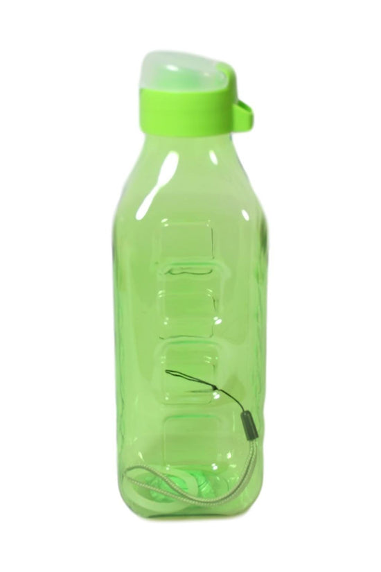 Square Plastic Water Bottle 21 cm Assorted Colors