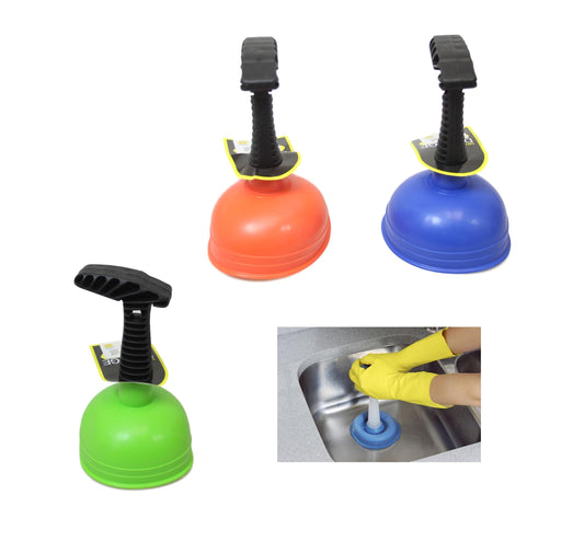 Compact Mini Toilet Plunger Assorted Colors