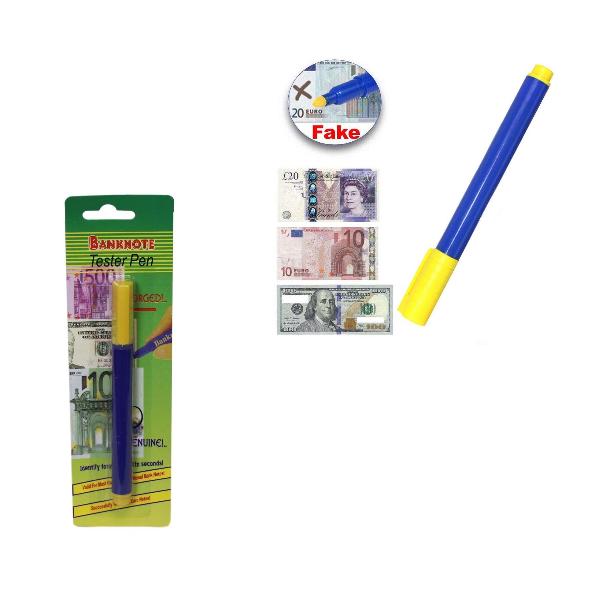 Counterfeit Money Detector Pen for Authenticating Bank Notes