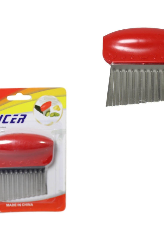 9cm Stainless Steel Crinkle Wave Cutter Assorted Colors