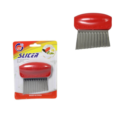9cm Stainless Steel Crinkle Wave Cutter Assorted Colors