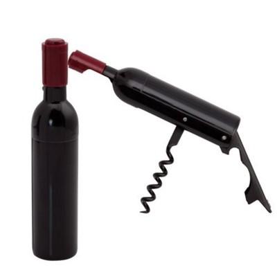 Elegant Red Wine Bottle Shaped Bottle Opener 12 cm