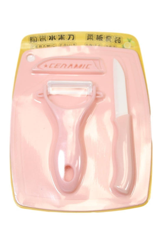 Premium Plastic Chopping Board Set with Vegetable Peeler and Knife