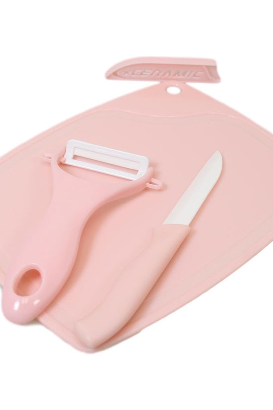 Premium Plastic Chopping Board Set with Vegetable Peeler and Knife