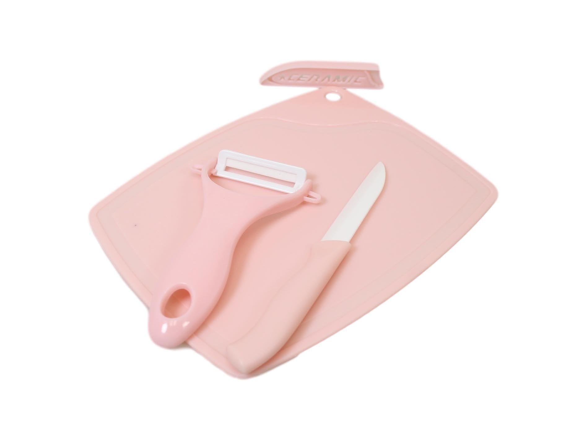 Premium Plastic Chopping Board Set with Vegetable Peeler and Knife