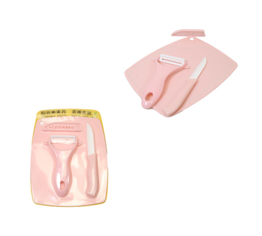 Premium Plastic Chopping Board Set with Vegetable Peeler and Knife