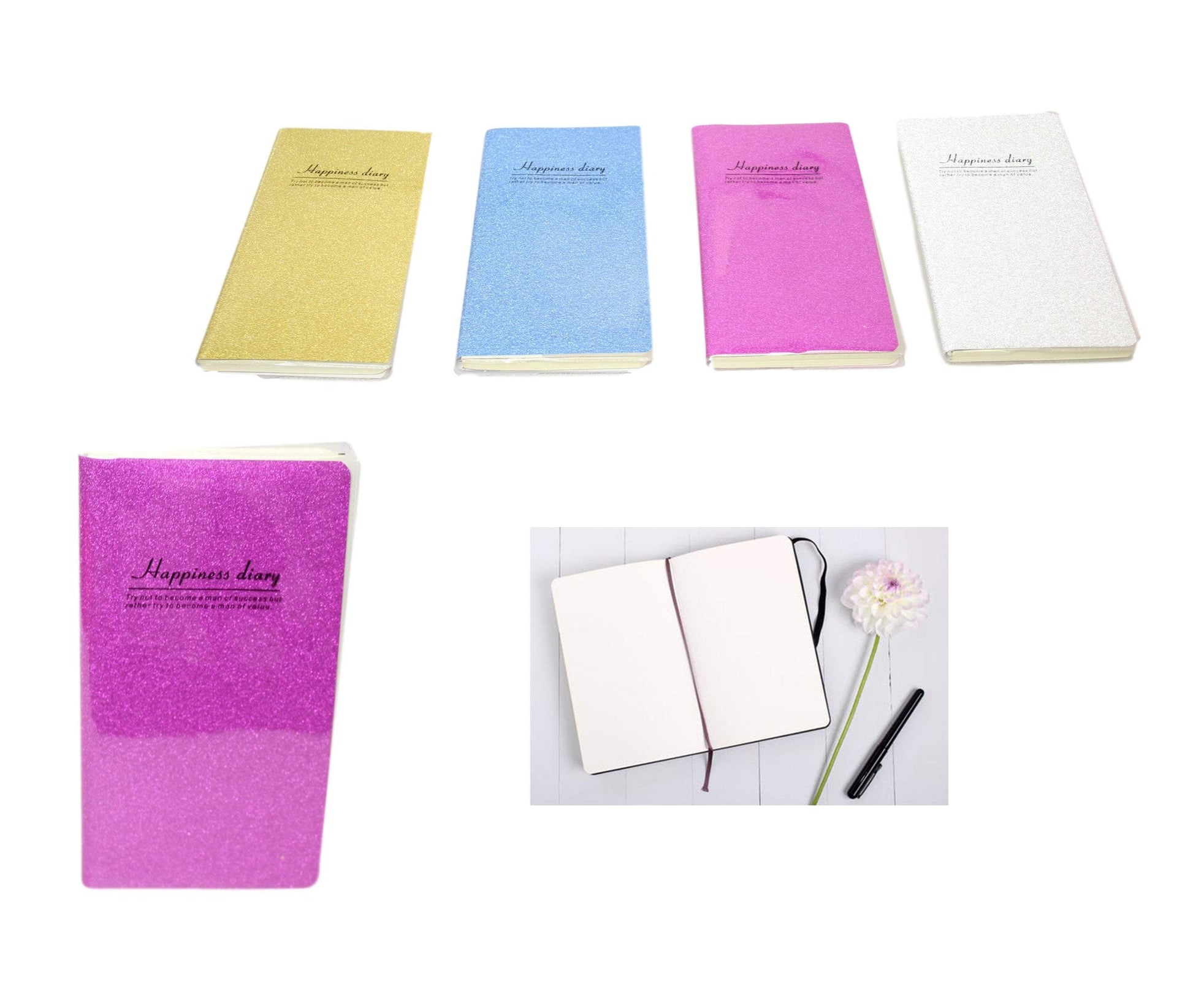 Happiness Notebook Diary 175 x 10 cm Assorted Colours