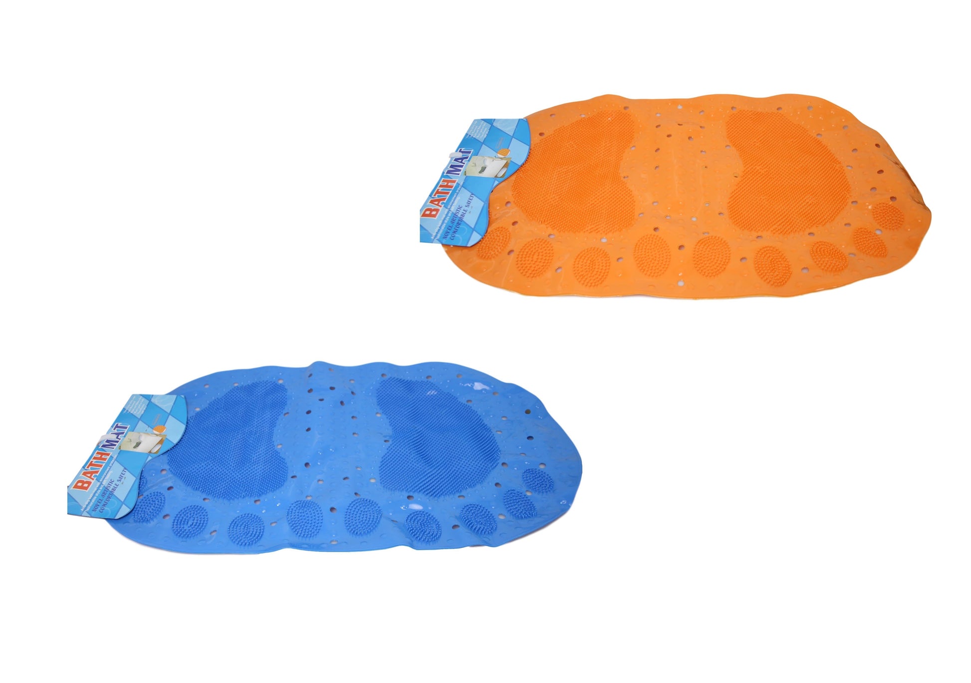 Whimsical Oval AntiSlip Bathroom Shower Bath Mat with Feet Design