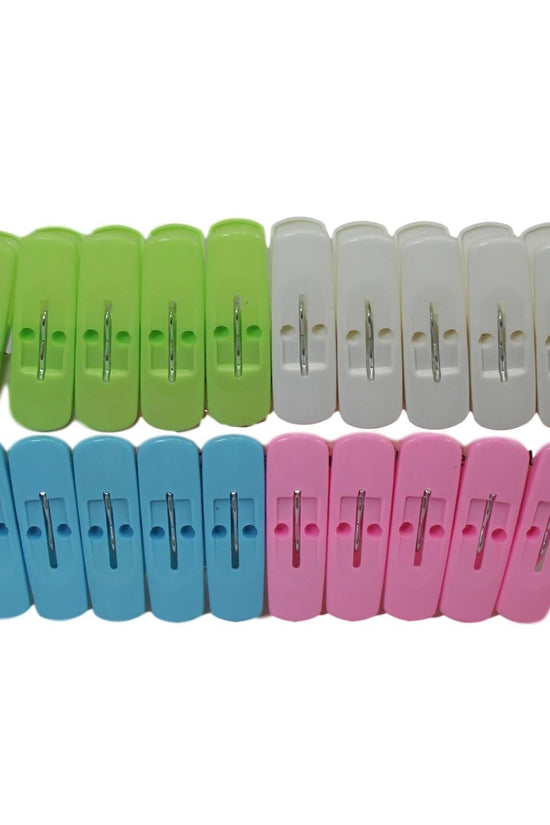 Durable Plastic Clothes Pegs Pack of 20 Assorted Colours