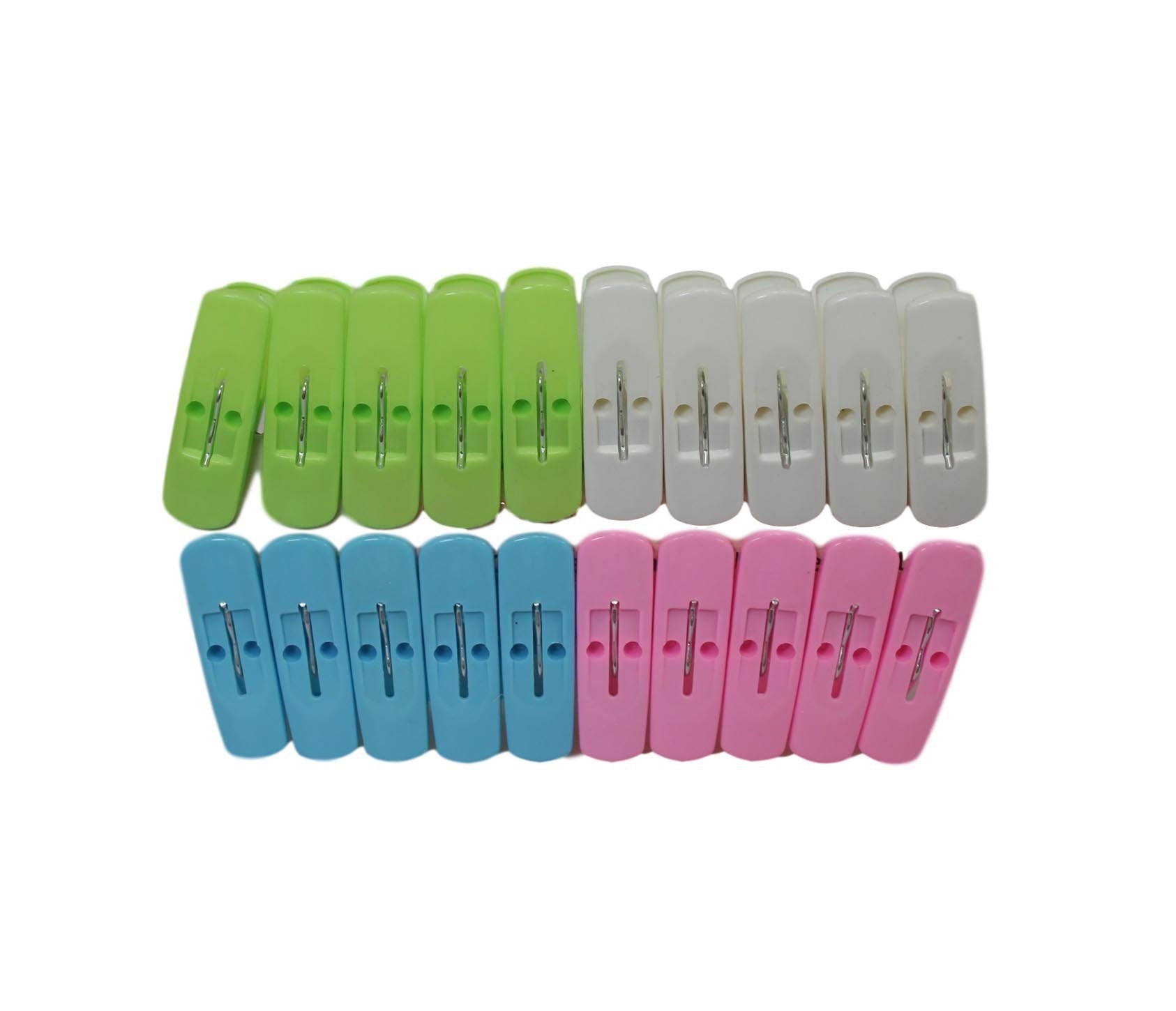 Durable Plastic Clothes Pegs Pack of 20 Assorted Colours