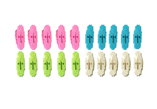 Durable Plastic Clothes Pegs Pack of 20 Assorted Colours