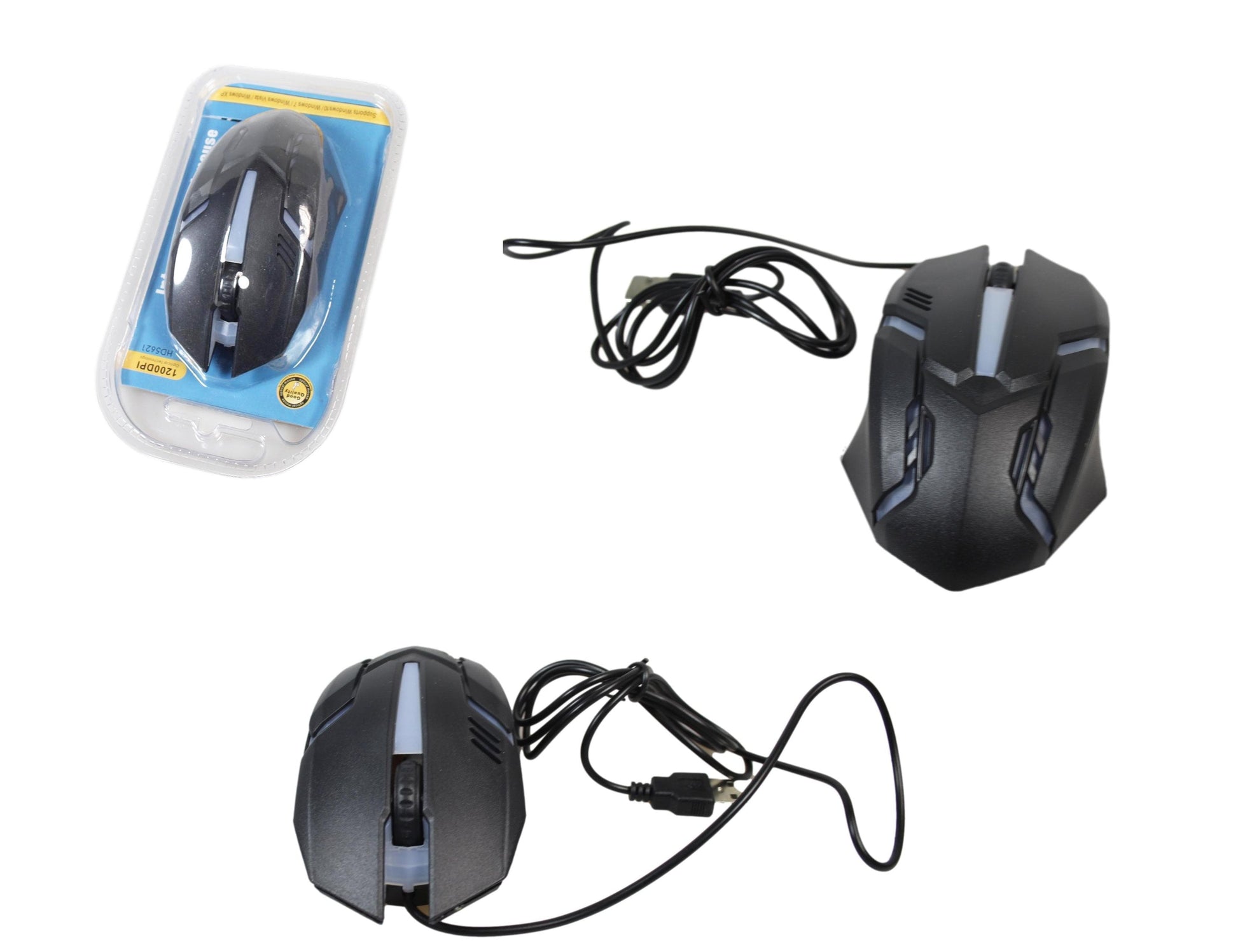14 cm Wired Internet Optical Mouse Assorted Colors