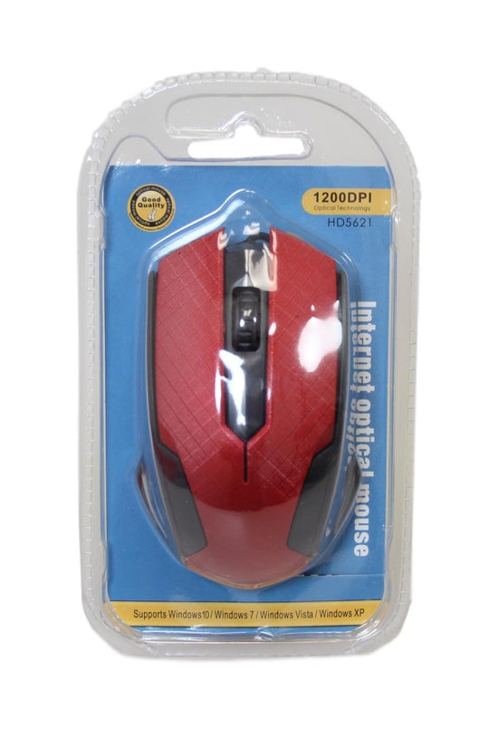 14 cm Wired Internet Optical Mouse Assorted Colors