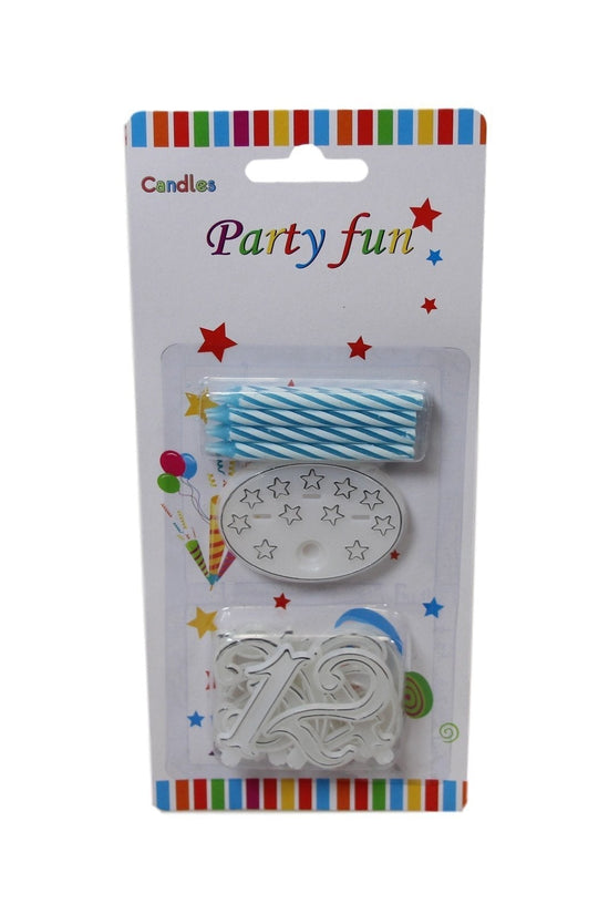 Assorted Number Birthday Candles Pack Set of 6