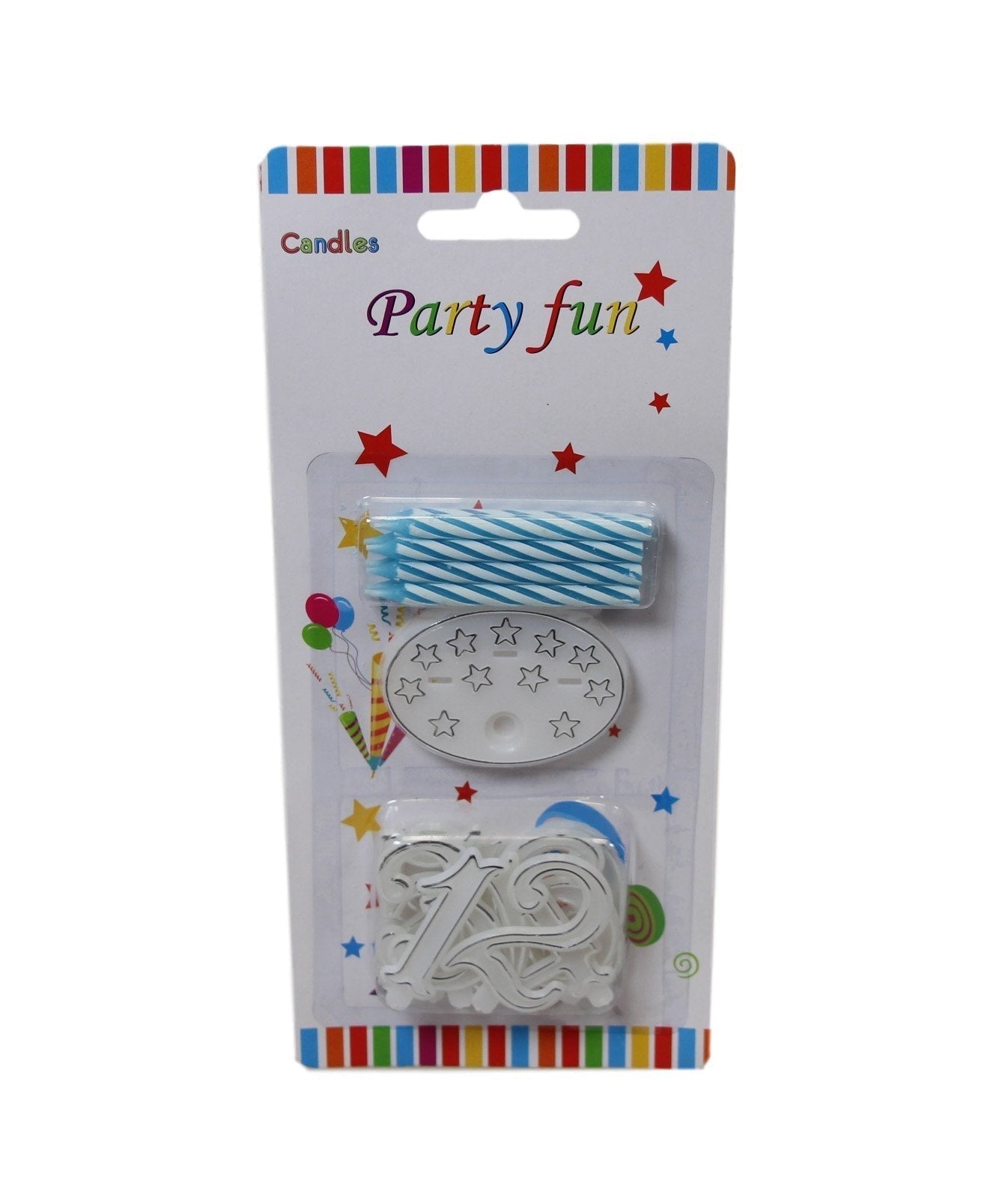 Assorted Number Birthday Candles Pack Set of 6