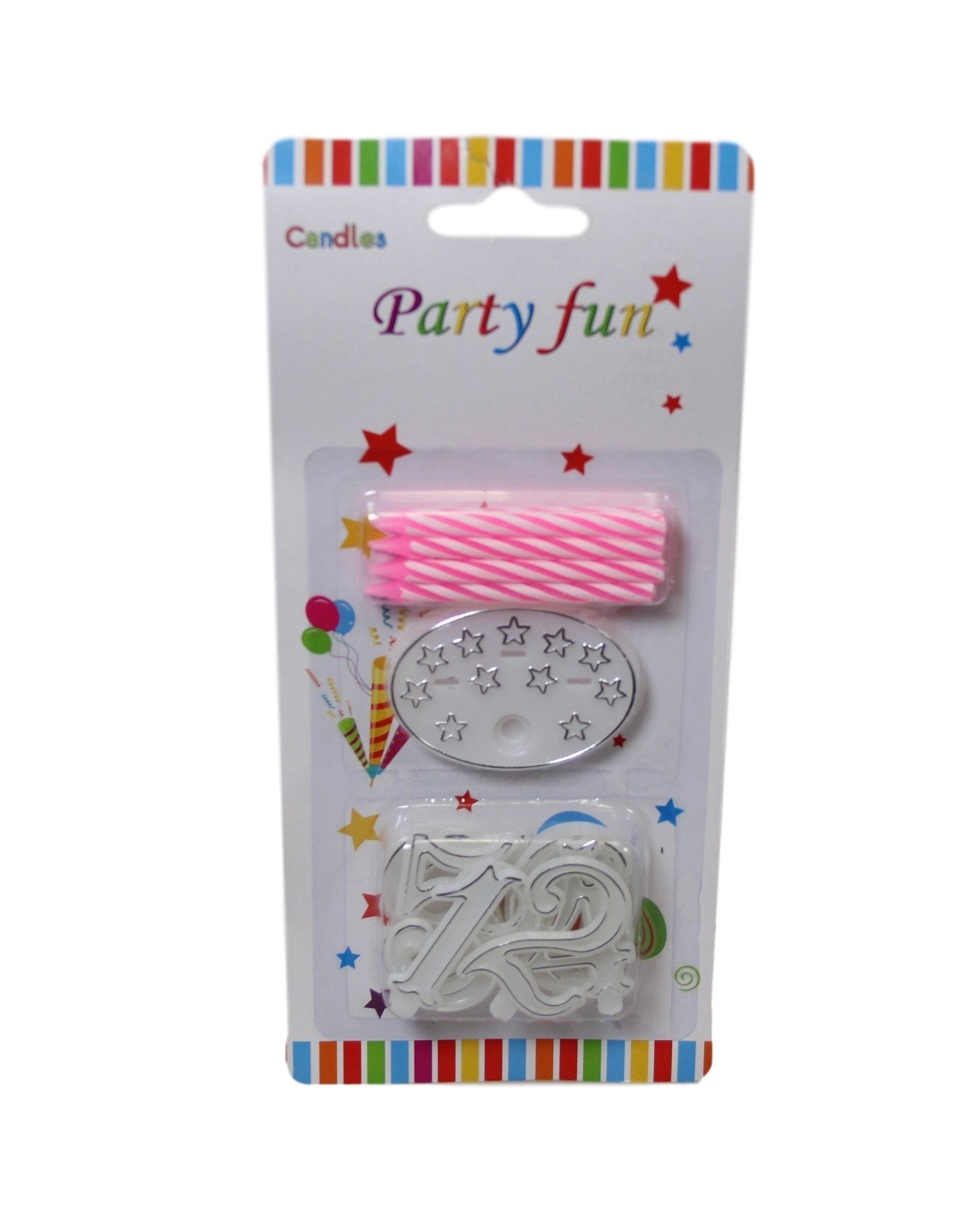 Assorted Number Birthday Candles Pack Set of 6