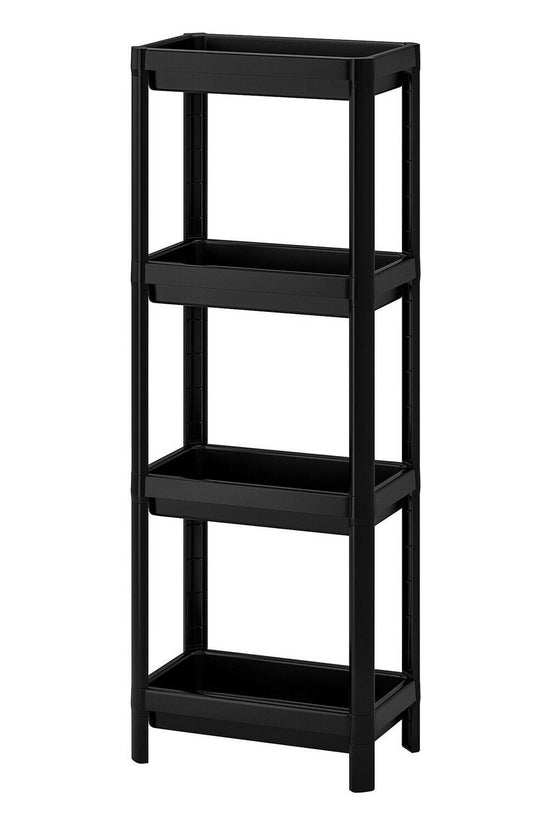 4Tier Plastic Bathroom Storage Shelves 22x35x100cm