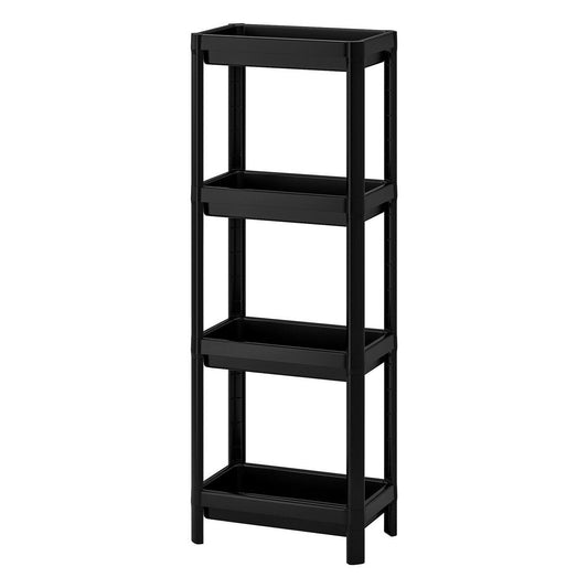 4Tier Plastic Bathroom Storage Shelves 22x35x100cm