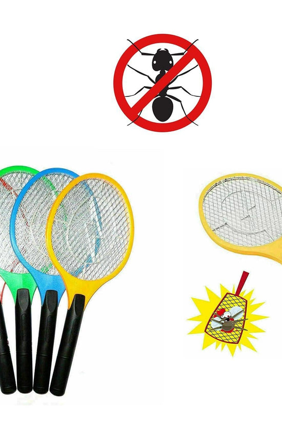 Electric Battery Fly Swatter Racket Assorted Colours