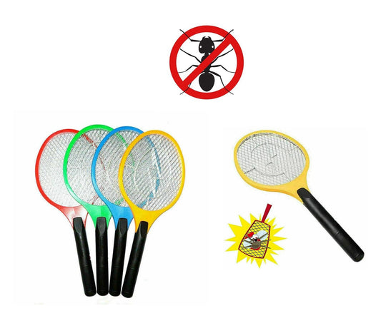 Electric Battery Fly Swatter Racket Assorted Colours