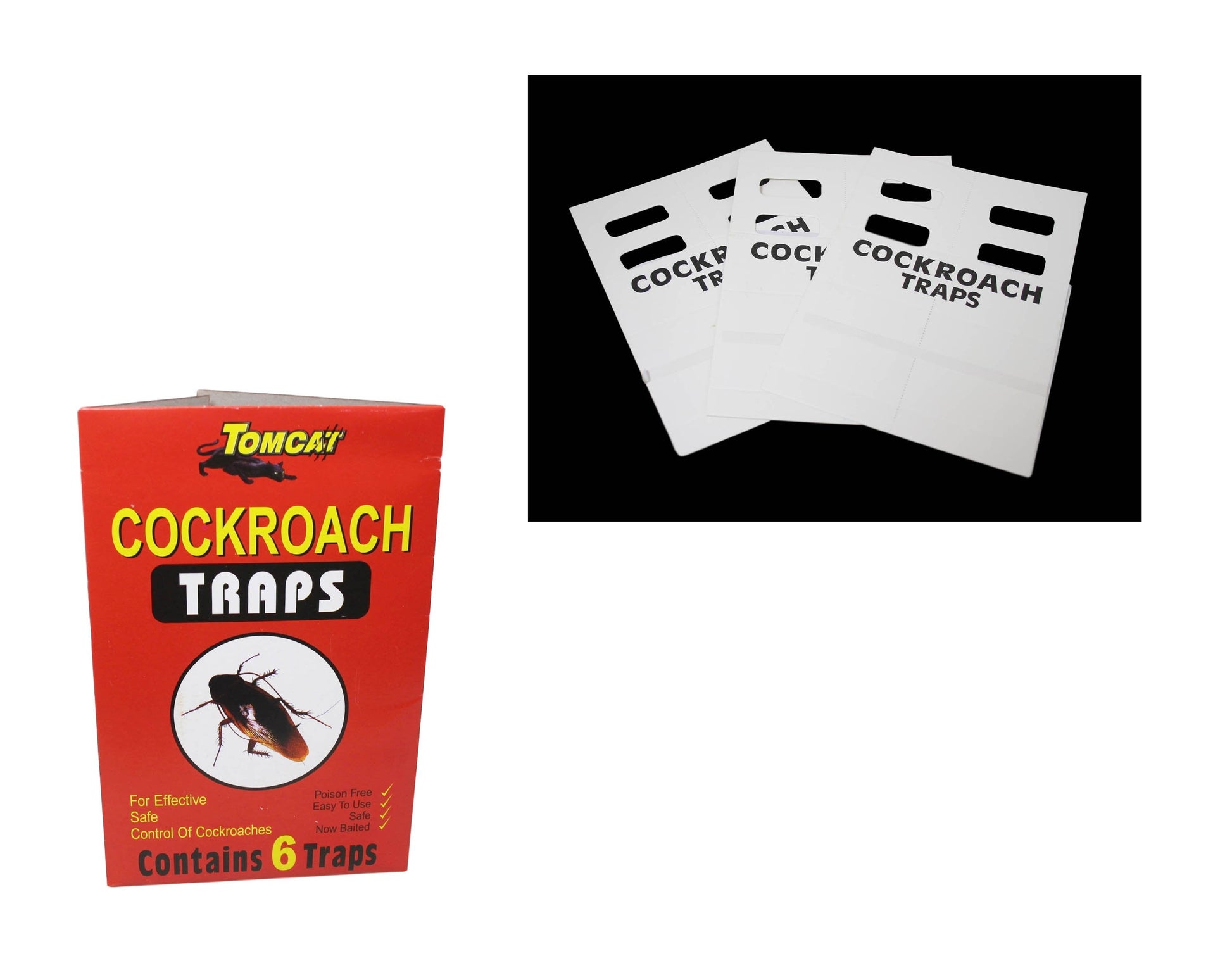 Effective Cockroach Glue Traps Pack of 6 for Pest Control