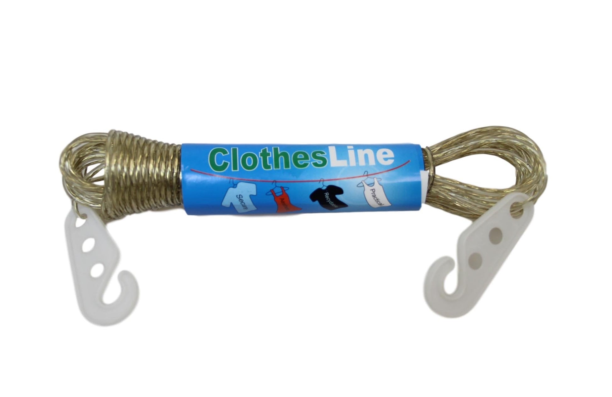 Outdoor Clothesline 10m with 2 Hooks