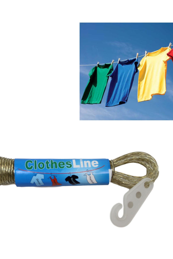 Outdoor Clothesline 10m with 2 Hooks