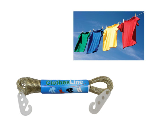 Outdoor Clothesline 10m with 2 Hooks