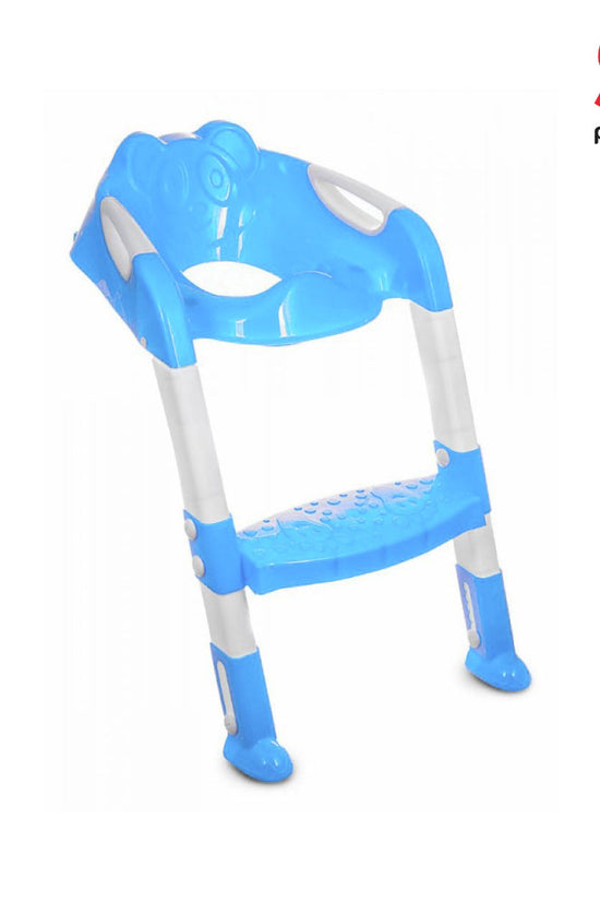 SQ Professional Kids Teddie Toilet Seat Ladder Blue