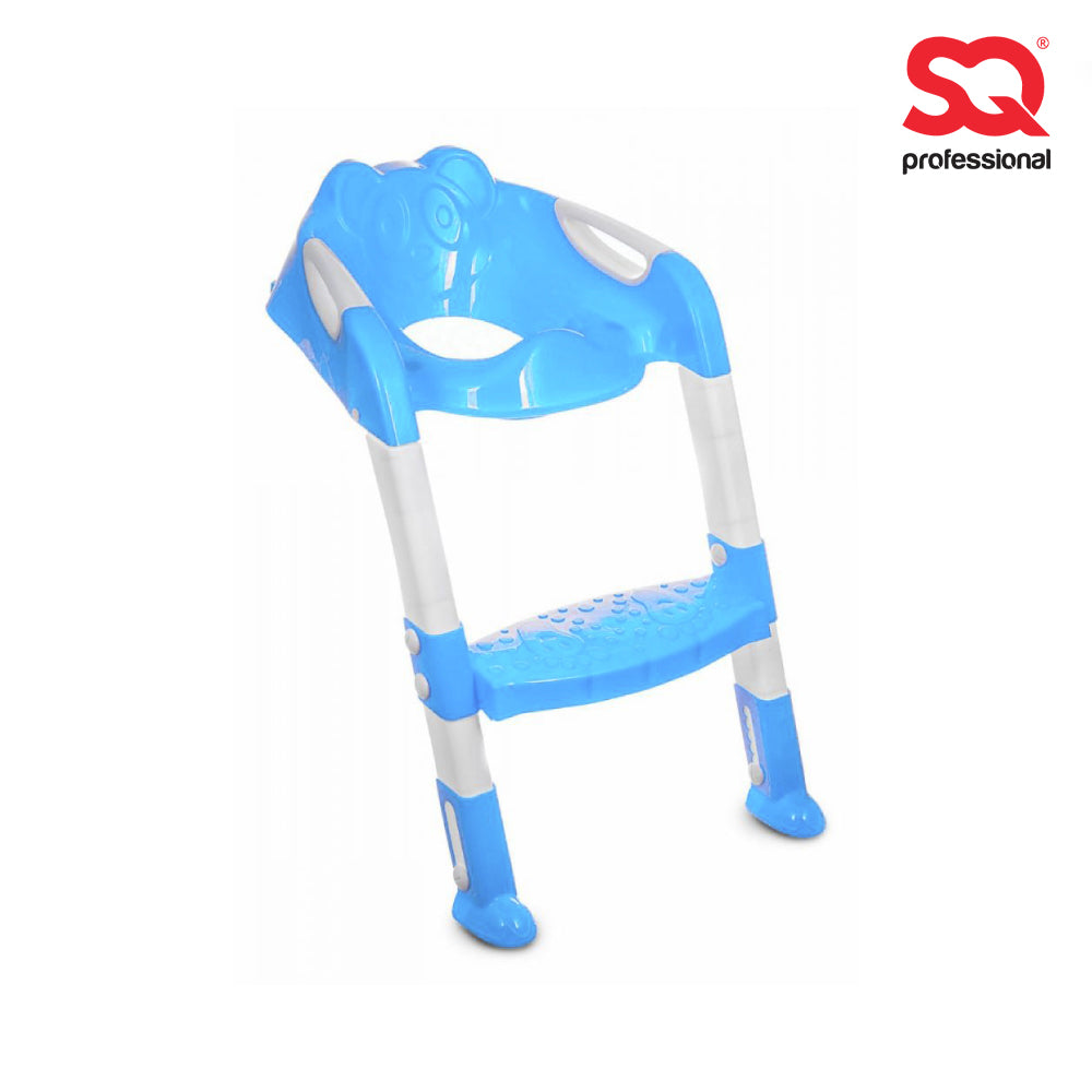SQ Professional Kids Teddie Toilet Seat Ladder Blue