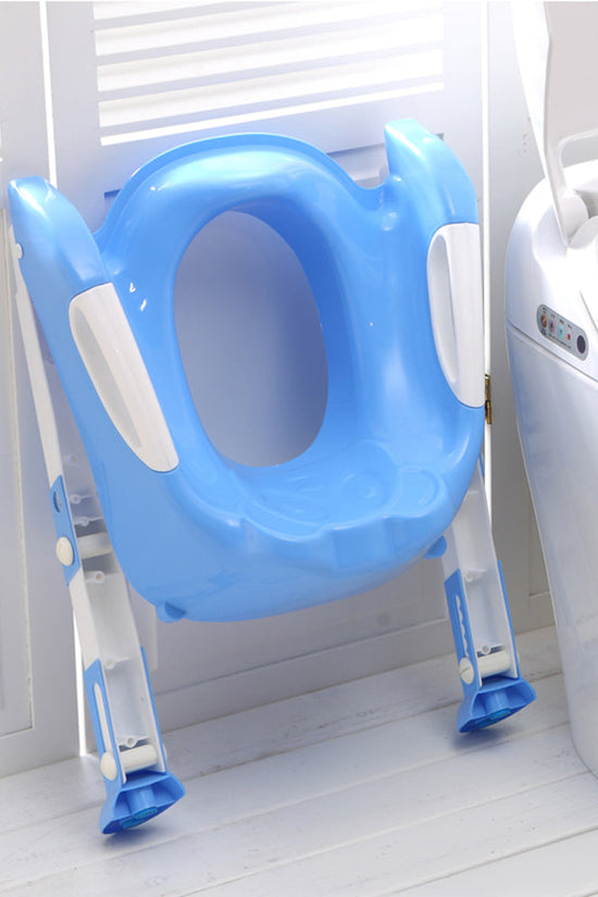 SQ Professional Kids Teddie Toilet Seat Ladder Blue