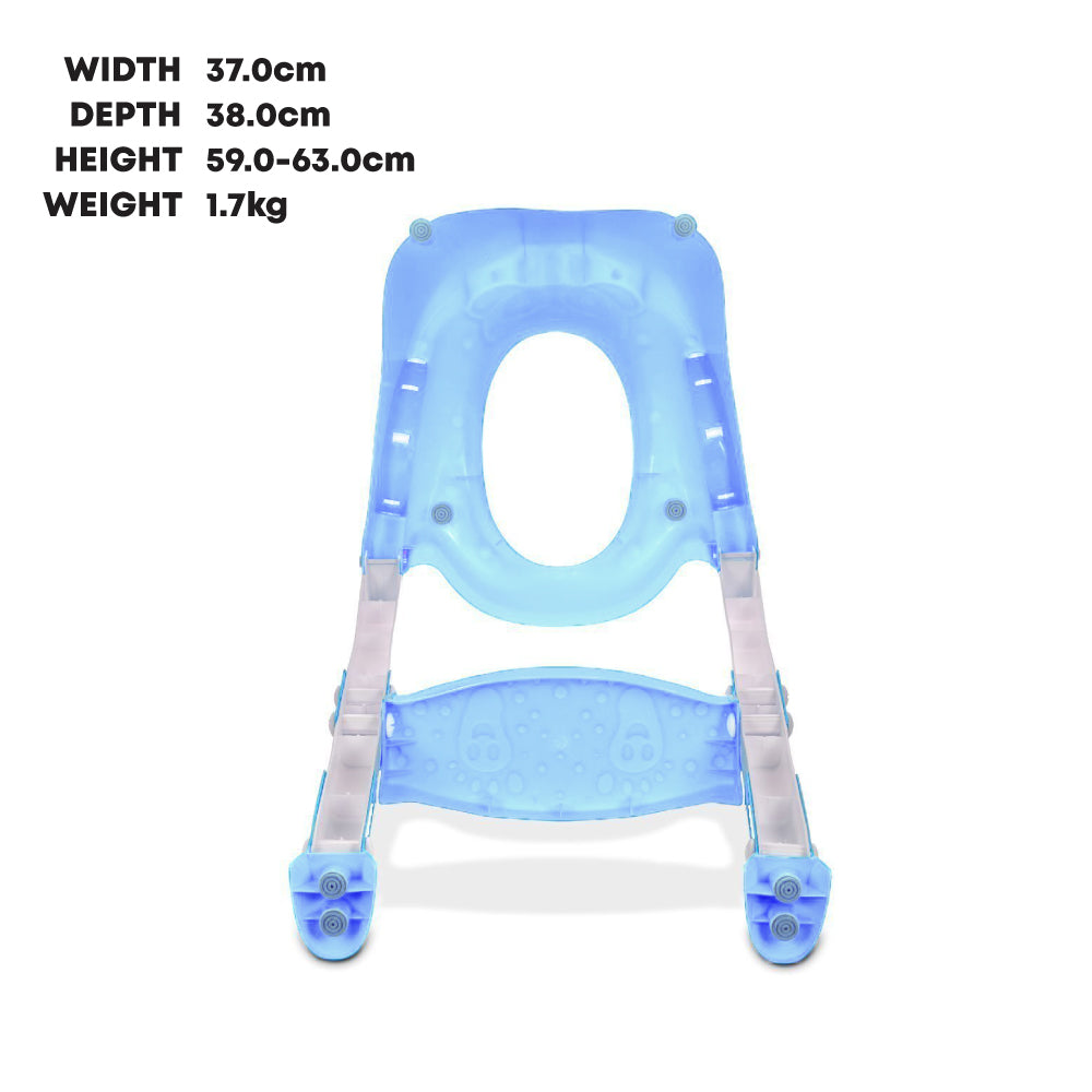 SQ Professional Kids Teddie Toilet Seat Ladder Blue