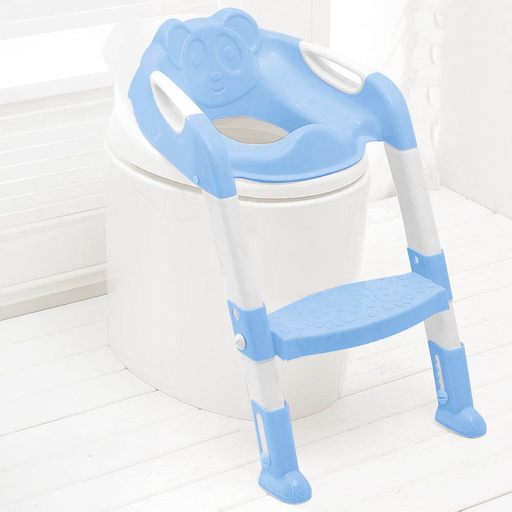 SQ Professional Kids Teddie Toilet Seat Ladder Blue