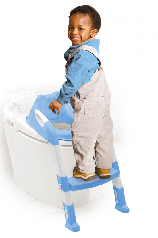 SQ Professional Kids Teddie Toilet Seat Ladder Blue