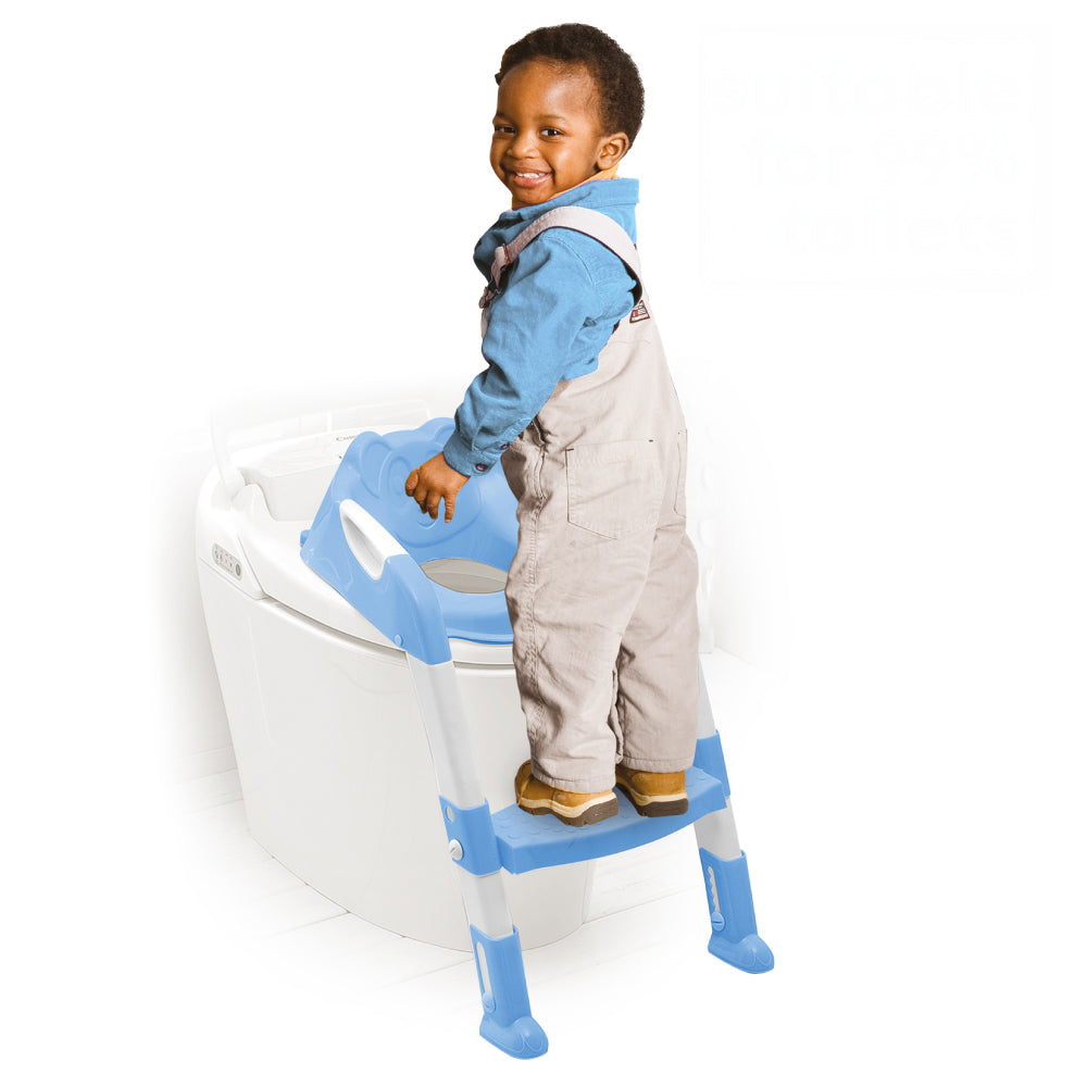 SQ Professional Kids Teddie Toilet Seat Ladder Blue