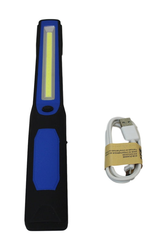 Portable USB Charging COB Flashlight with Magnetic Hook for Camping