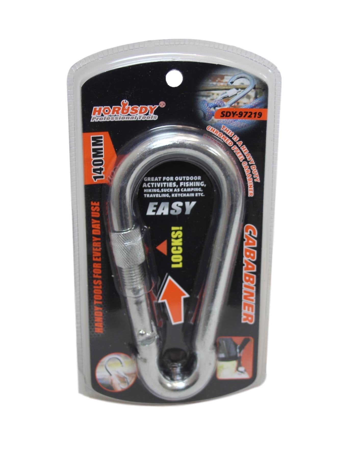 Durable Chromed Steel Carabiner Keychain for Outdoor Activities