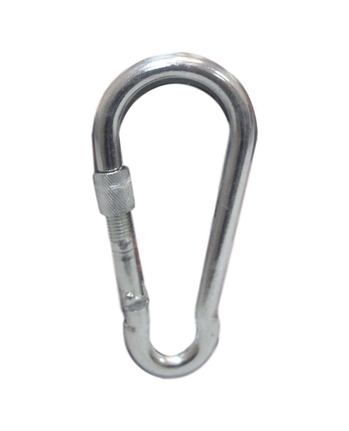 Durable Chromed Steel Carabiner Keychain for Outdoor Activities