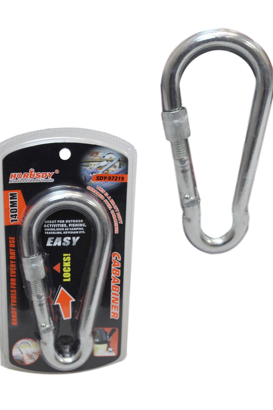 Durable Chromed Steel Carabiner Keychain for Outdoor Activities
