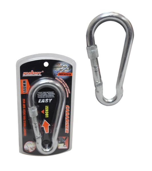 Durable Chromed Steel Carabiner Keychain for Outdoor Activities