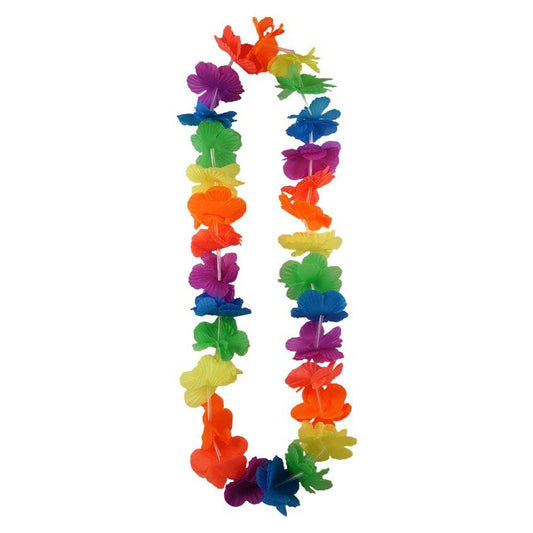 Neon Rainbow Hawaiian Lei Garland 100 cm Party Supplies